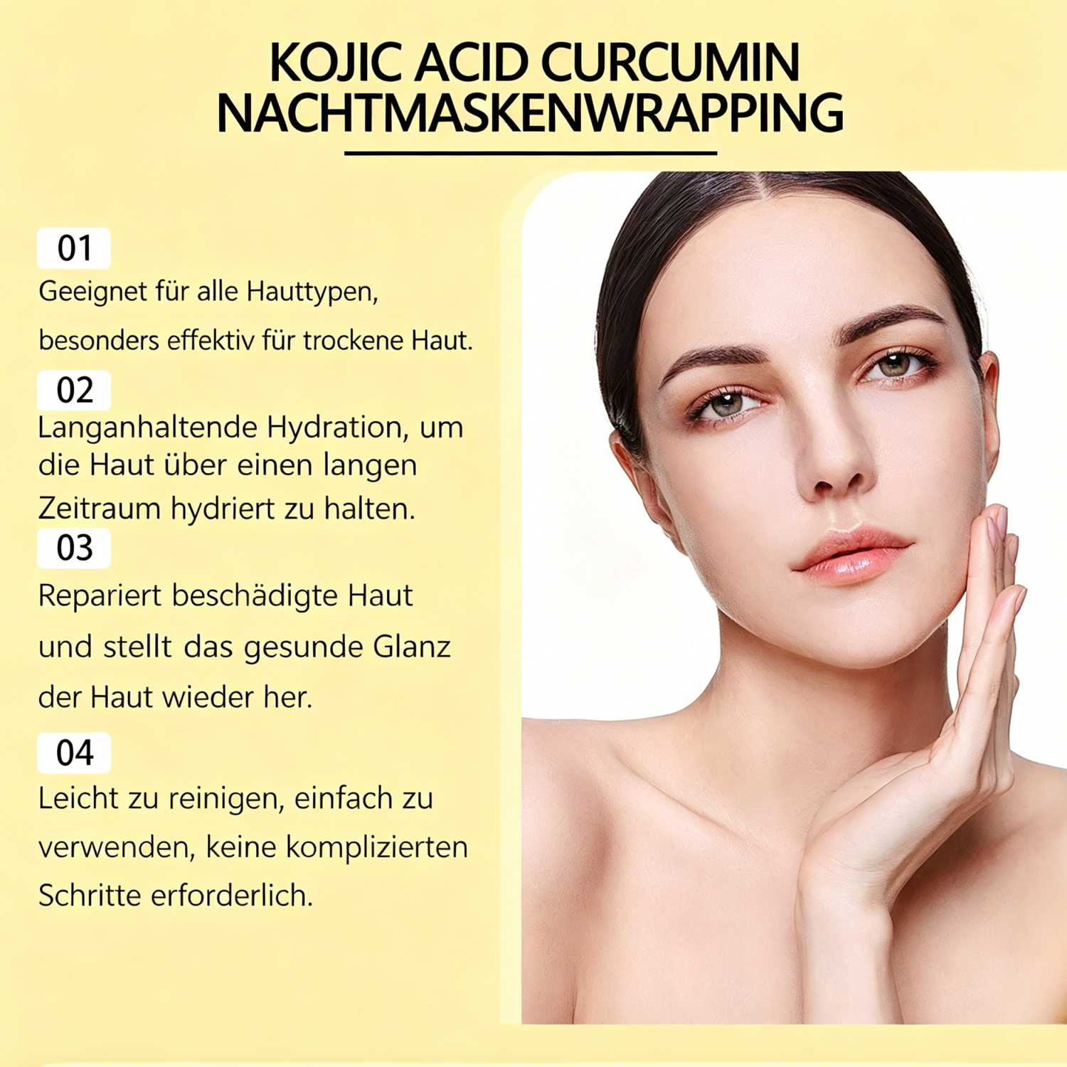 ✨2 kaufen, 2 gratis✨ Kojisäure-Kurkuma-Nachtmaske