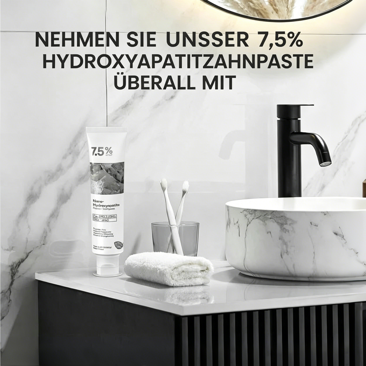 Remineralisierende Zahnpasta mit Hydroxyapatit