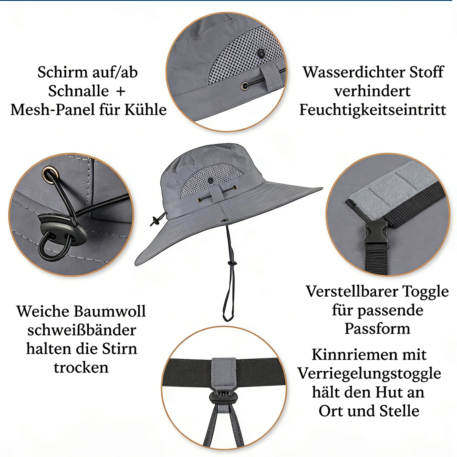 🔥SOMMER-SALE🔥 Hut mit Solarventilator