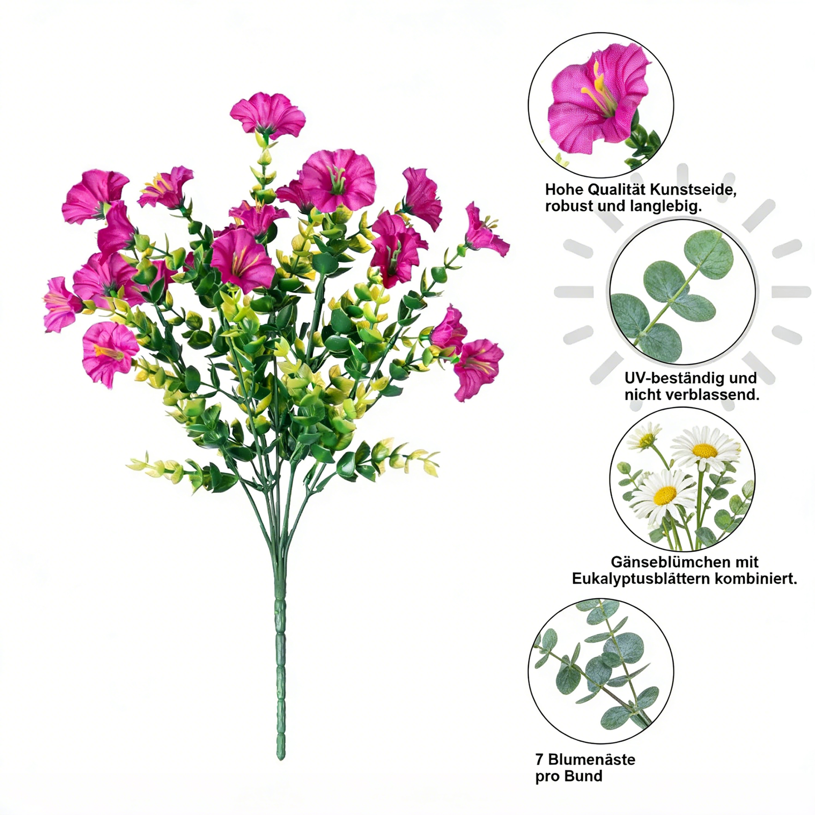 UV-beständige künstliche Petunien-Blumen