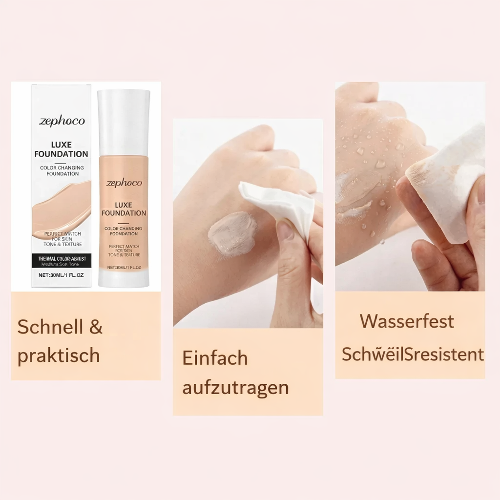 Farbumschaltende Make-up Foundation für reife Haut