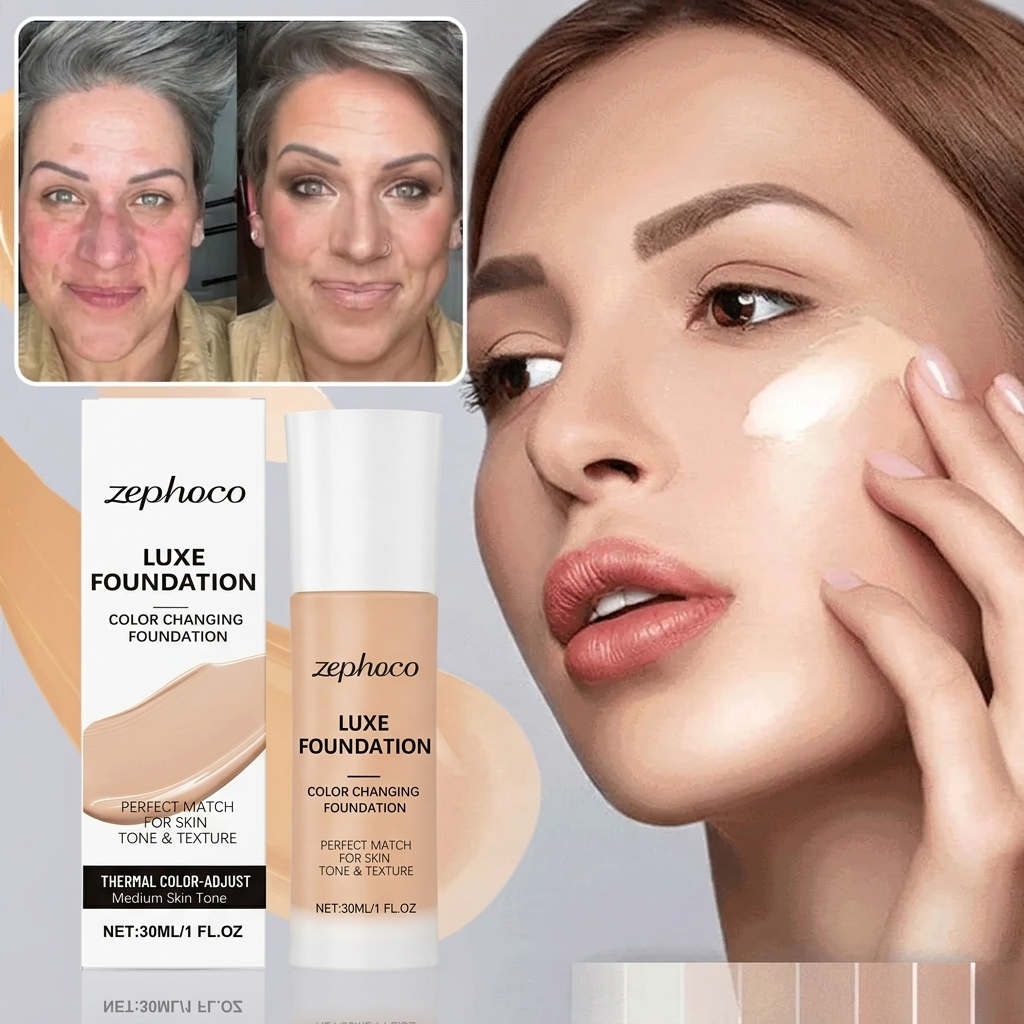 Farbumschaltende Make-up Foundation für reife Haut