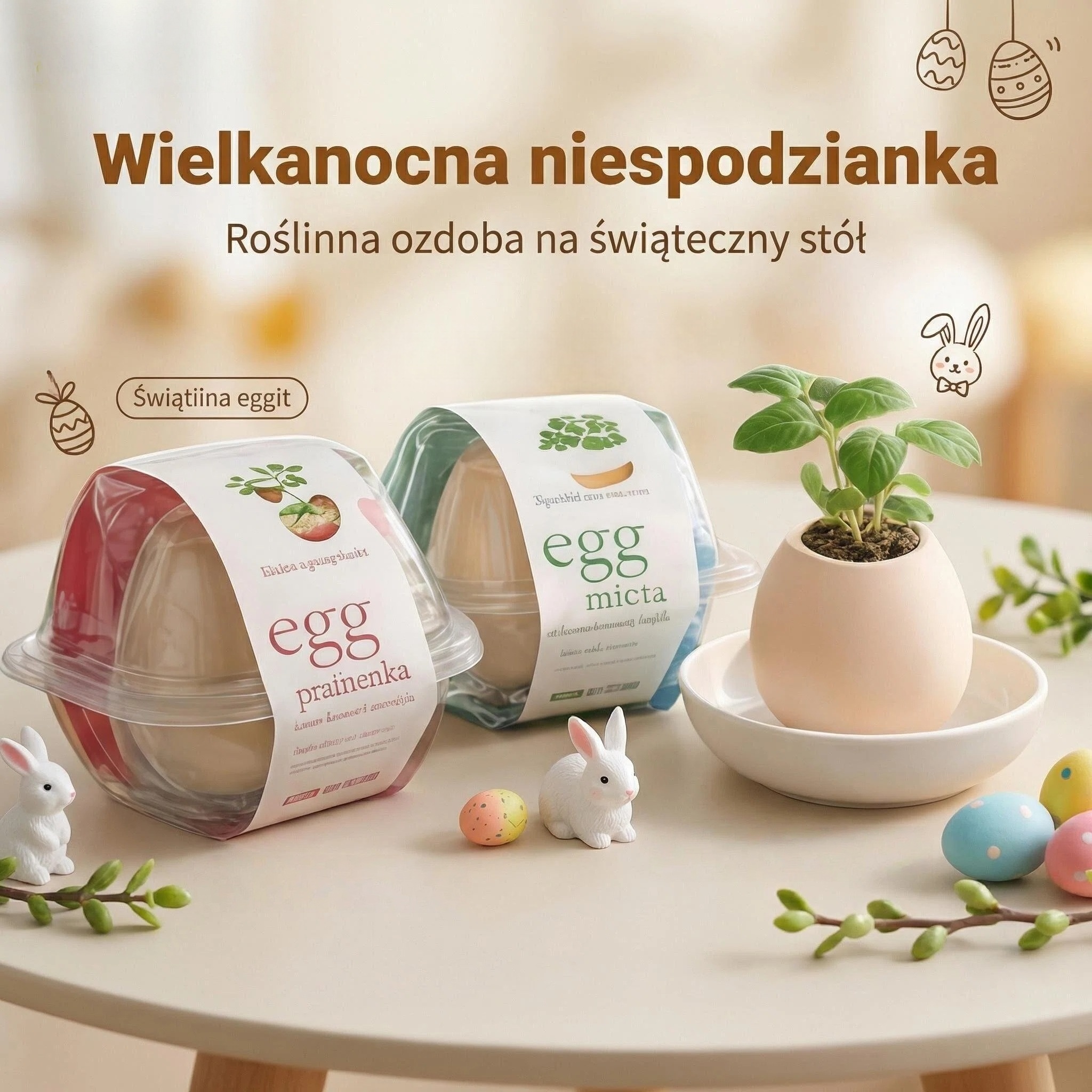 Wielkanocne Jajko do Sadzenia Mały prezent, który zamienia się w zieloną radość