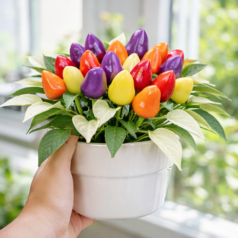 🌈Kolorowe Papryczki Ozdobne – Ożyw Swój Balkon Tej Wiosny🌶️