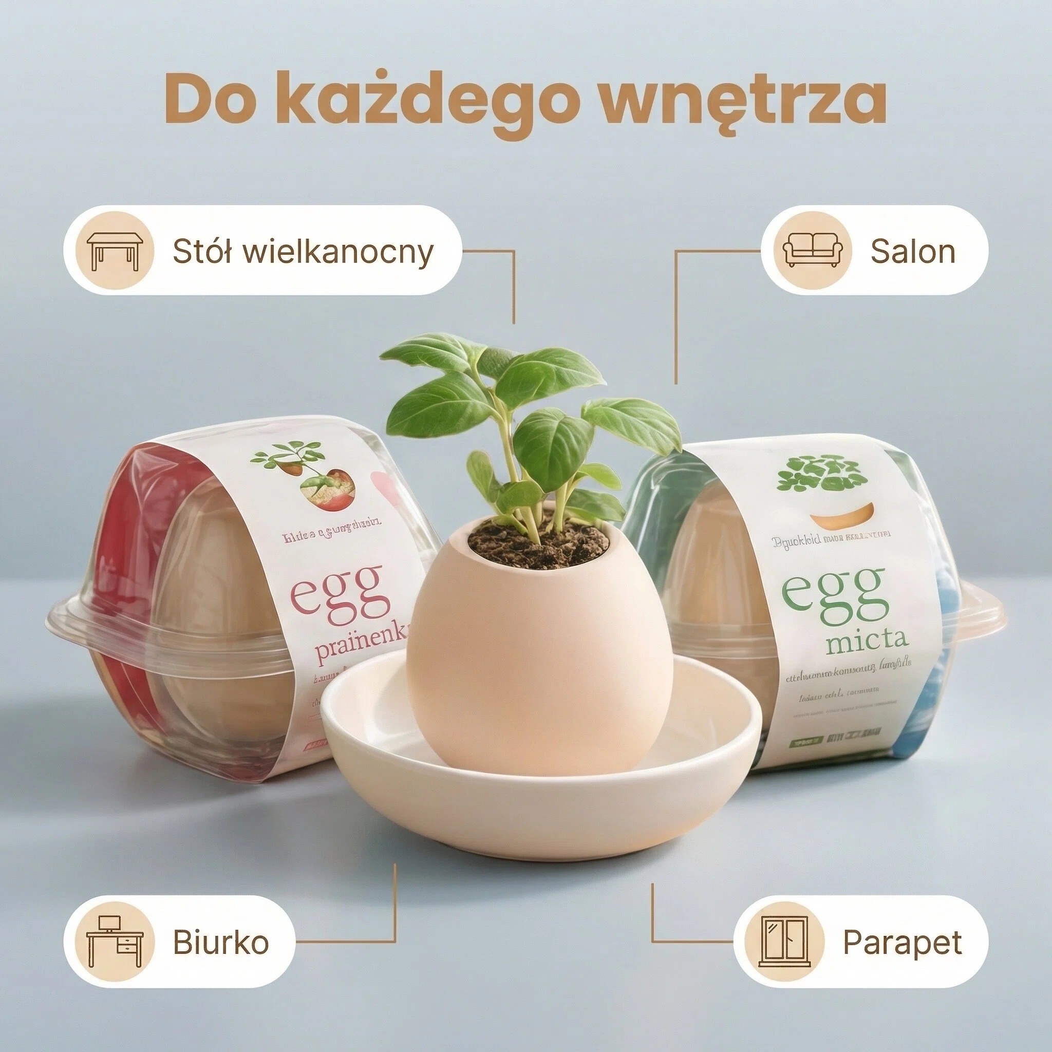 Wielkanocne Jajko do Sadzenia Mały prezent, który zamienia się w zieloną radość