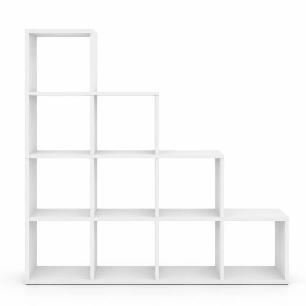 Bibliothèque de Rangement Moderne à 10 Compartiments