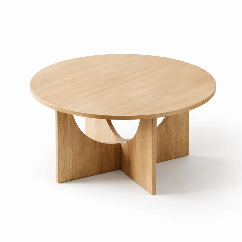 Table basse ronde multifonctionnelle pour salon et bureau