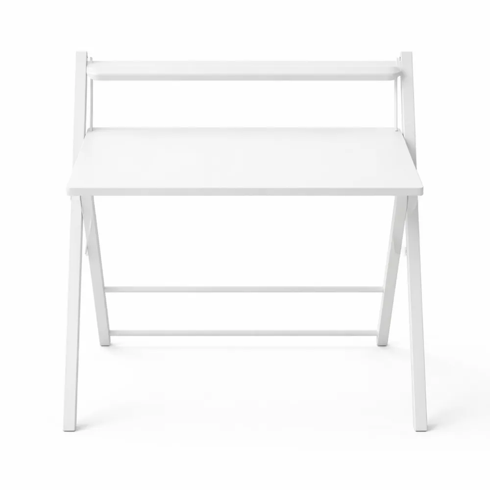 Table Pliante Compacte avec Rangement à Deux Niveaux pour Espace Réduit