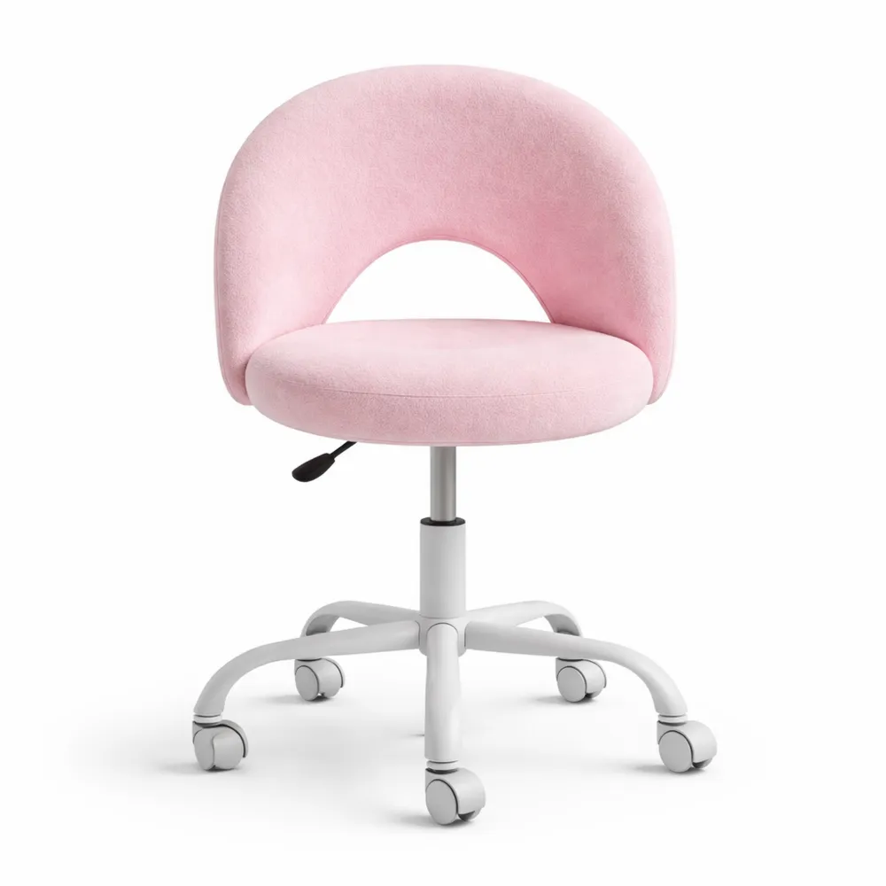 Chaise pivotante confortable sans accoudoirs rose