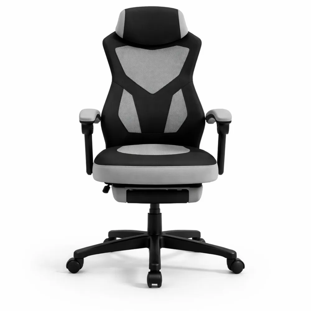 Chaise de Bureau Ergonomique avec Repose-Pieds et Dossier Réglable