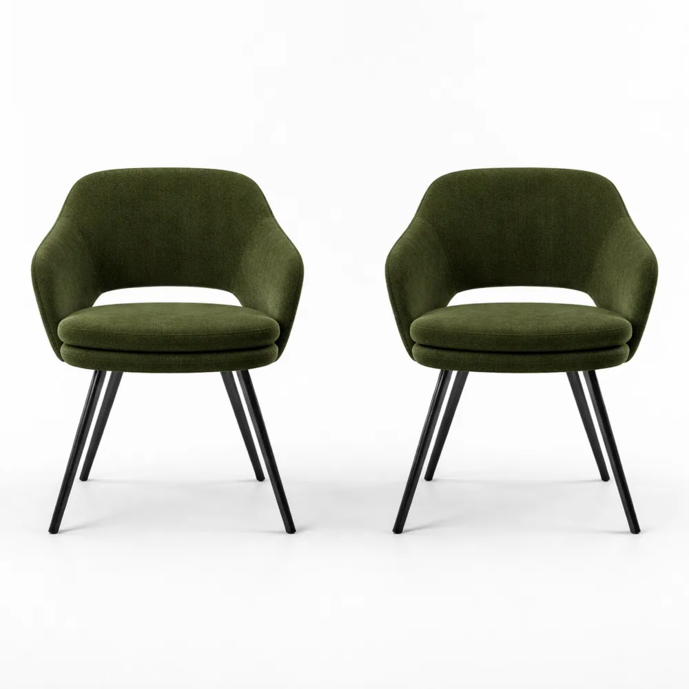 Chaises Pivotantes Modernes en Chenille pour Salle à Manger