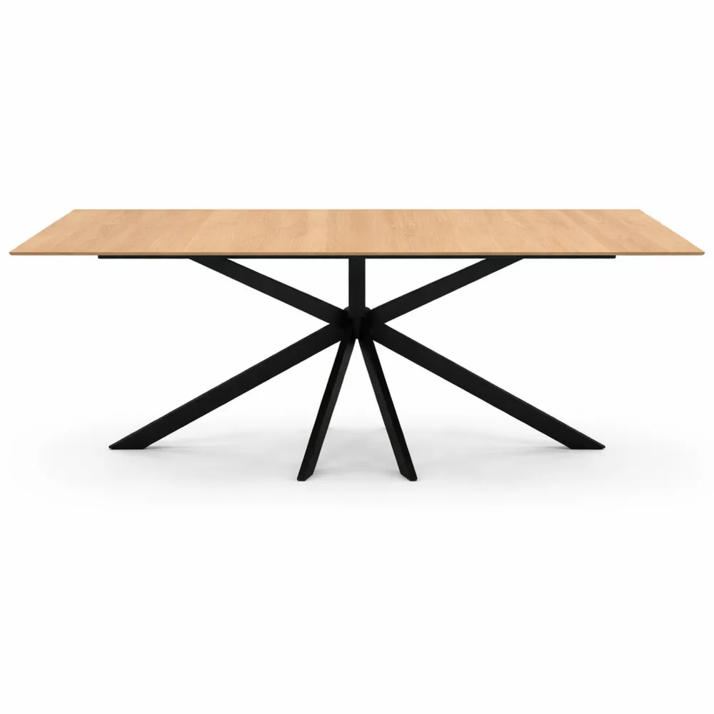 Grande table à manger extensible pour 8 à 12 personnes en bois et métal