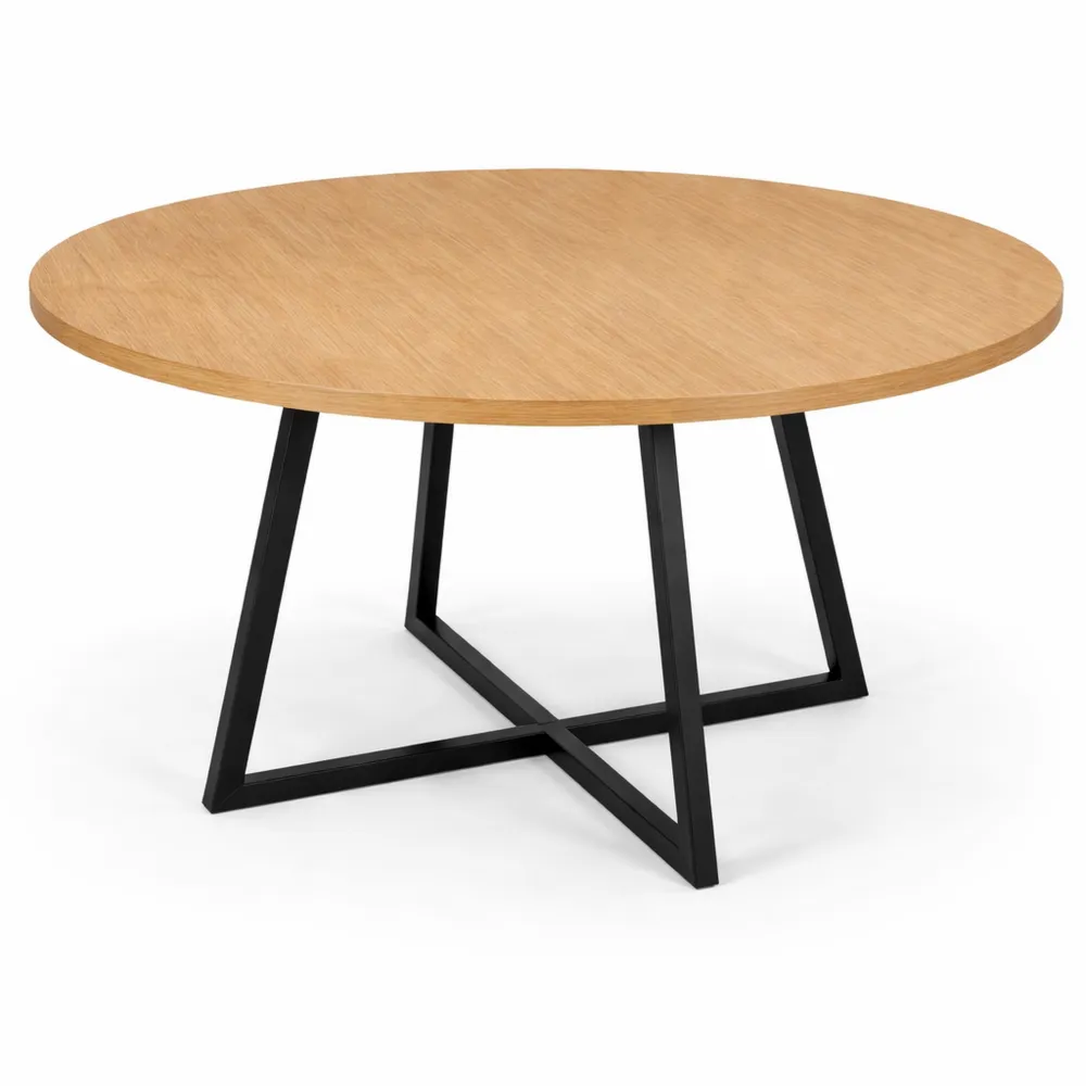 Table à Manger Extensible Ronde 4-8 Personnes Bois et Noir