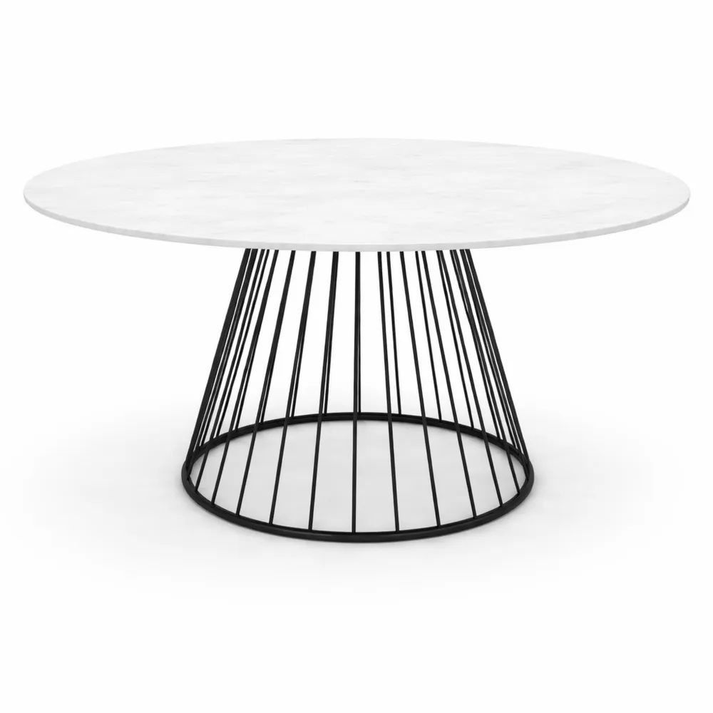 Table à Manger Extensible Ronde 110-150 cm pour 4-8 Personnes