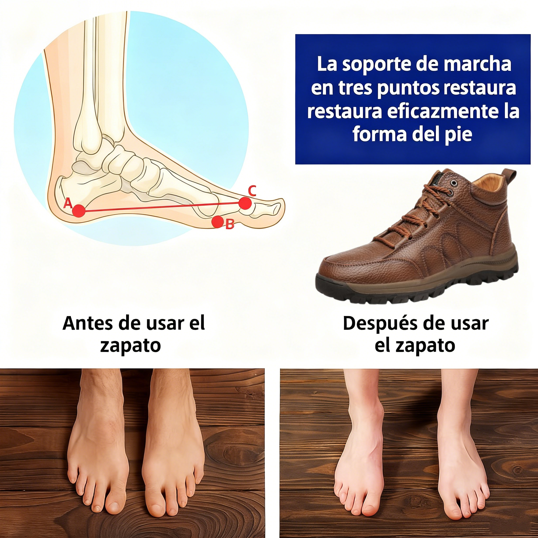 🎁Oferta por tiempo limitado🐂 Zapatos ortopédicos para hombre, hechos de piel de becerro australiana👞 Cosidos a mano, impermeables y antideslizantes✅, con soporte para el arco: caminar cómodamente.