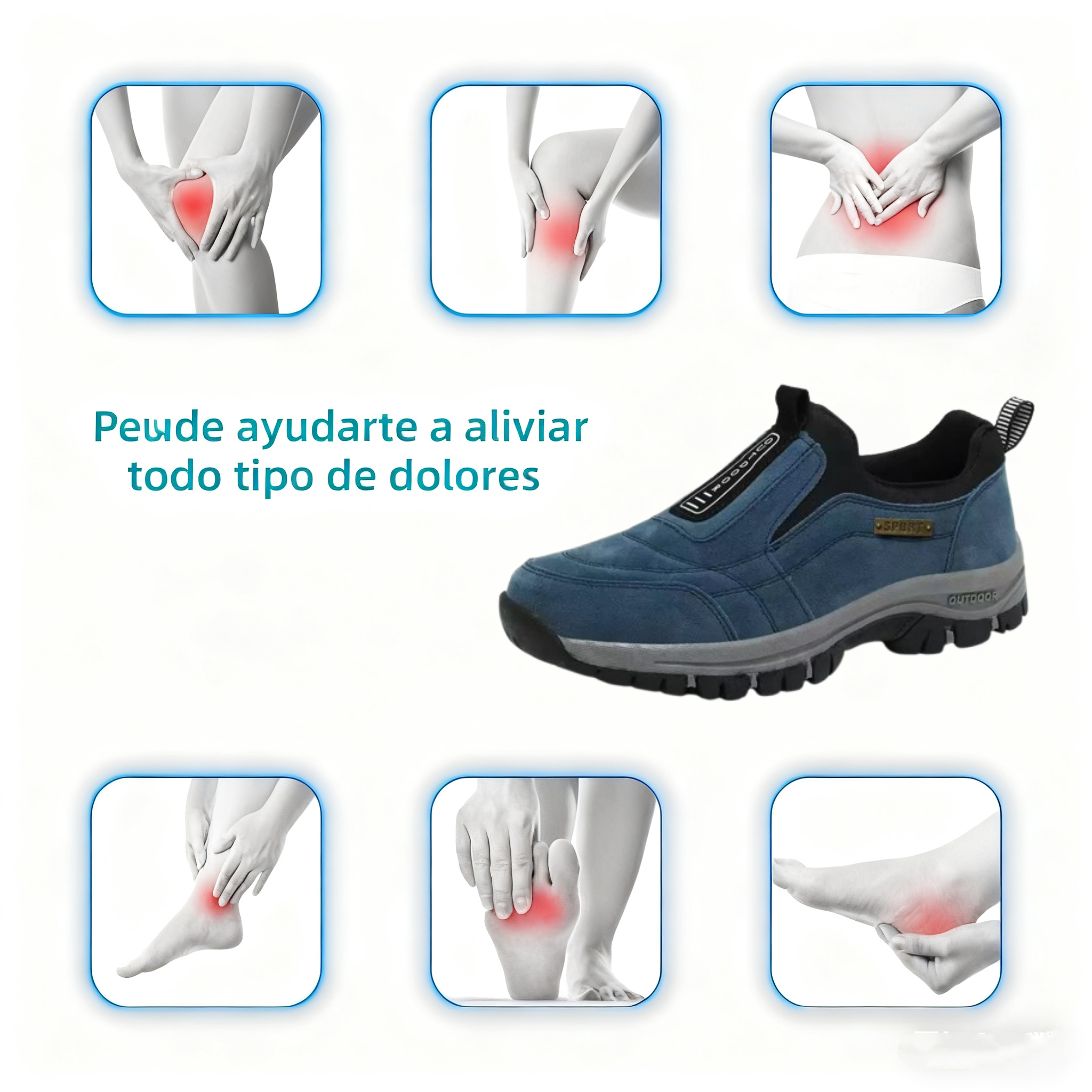 🔴Zapatos de ante de alta calidad🦶Alivian el dolor de pies y la fascitis - Impermeables y antideslizantes✅Todas las tallas disponibles