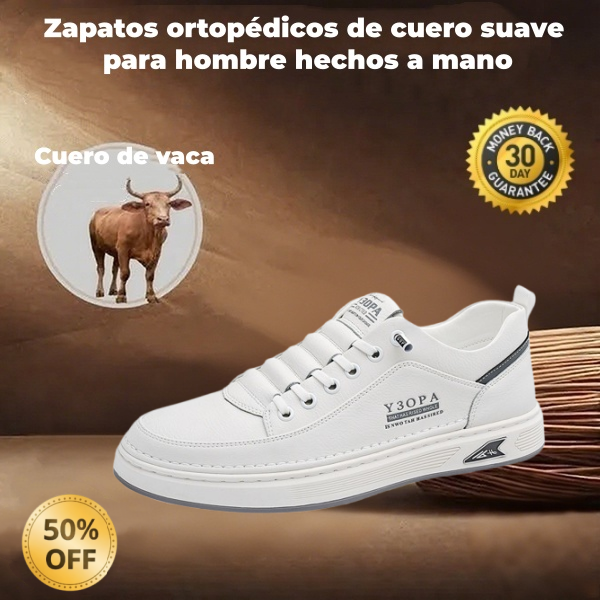 🔥 ¡50% DE DESCUENTO! ⏰ Zapatos ortopédicos para hombre de diseño ergonómico — Confeccionados en piel de ternera ✅ Suaves, cómodos y con un soporte excelente 🦶 — Alivian eficazmente el dolor de pies