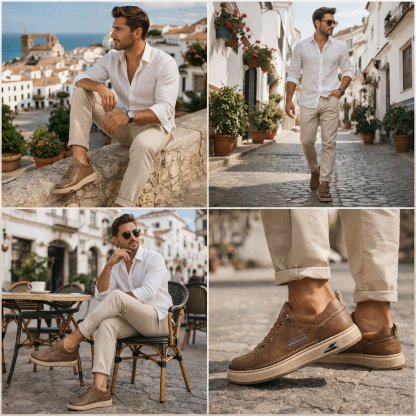 🔥 ¡50% DE DESCUENTO! ⏰ Zapatos ortopédicos para hombre de diseño ergonómico — Confeccionados en piel de ternera ✅ Suaves, cómodos y con un soporte excelente 🦶  Alivian eficazmente el dolor de pies