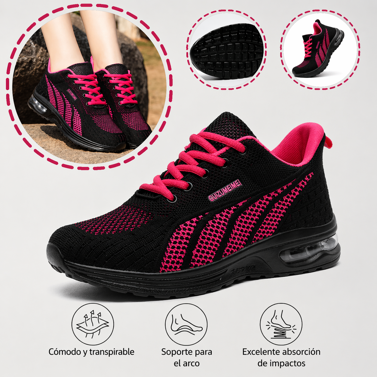 ¡50% de descuento por tiempo limitado! 🔥 Zapatos para mujer, ligeros y cómodos: perfectos para usar todo el día, fáciles de poner y quitar. ✅ Impermeables y antideslizantes.