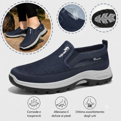 🔥 ¡50% de descuento hoy! 👞 Zapatos cómodos para caminar para hombre ✅ Alivian el dolor de pies ✅ Ligeros y transpirables, cómodos para caminar todo el día.