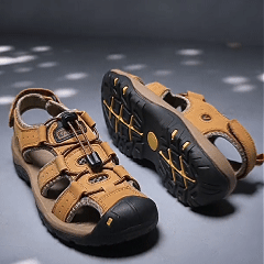 ⏰ ¡Solo hoy! ¡50 % de descuento! ✅️ Sandalias artesanales de cuero vacuno australiano de primera calidad con soporte para el arco del pie: alivian el dolor de pies y cuentan con un diseño ergonómico.
