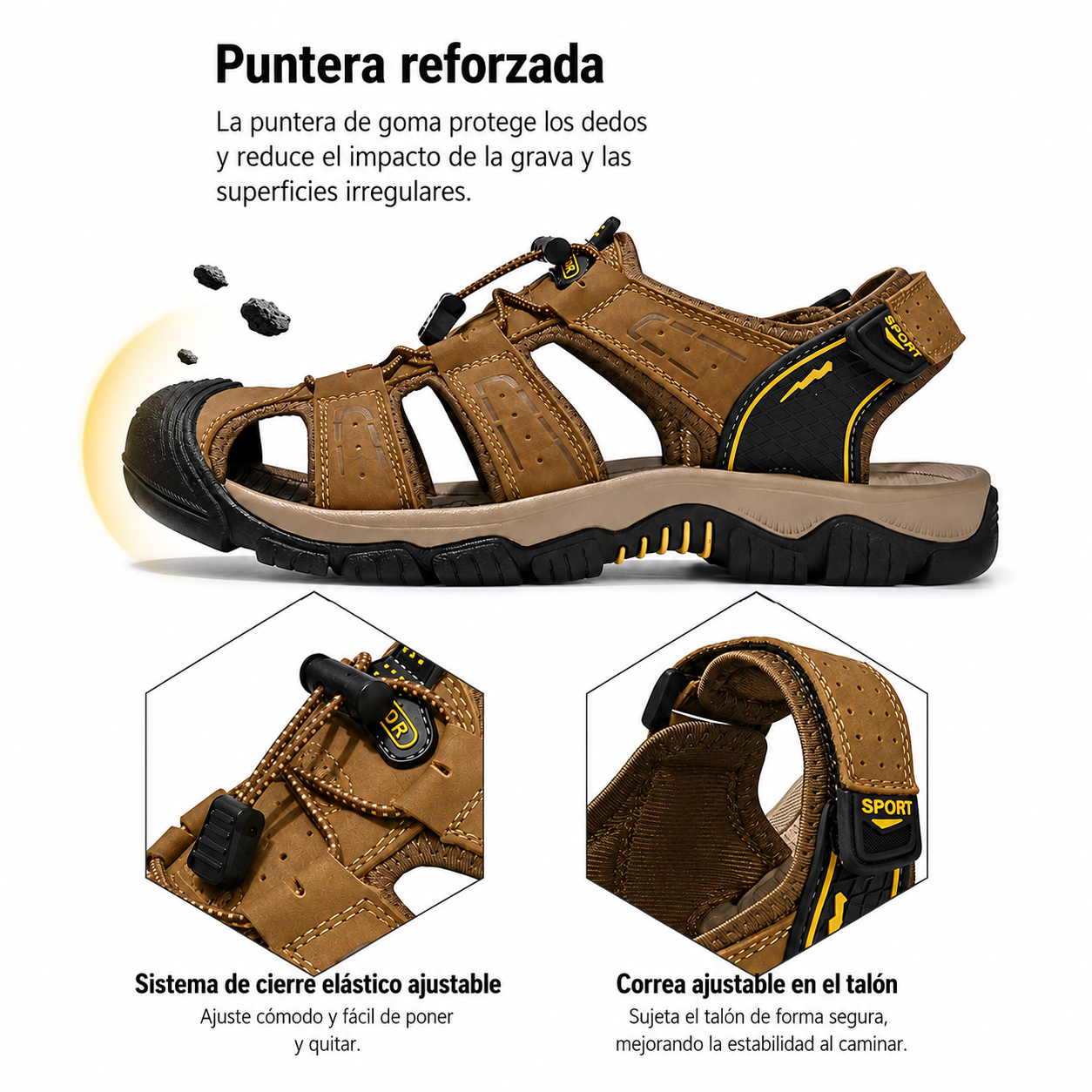 ⏰ ¡Solo hoy! ¡50 % de descuento! ✅️ Sandalias artesanales de cuero vacuno australiano de primera calidad con soporte para el arco del pie: alivian el dolor de pies y cuentan con un diseño ergonómico.
