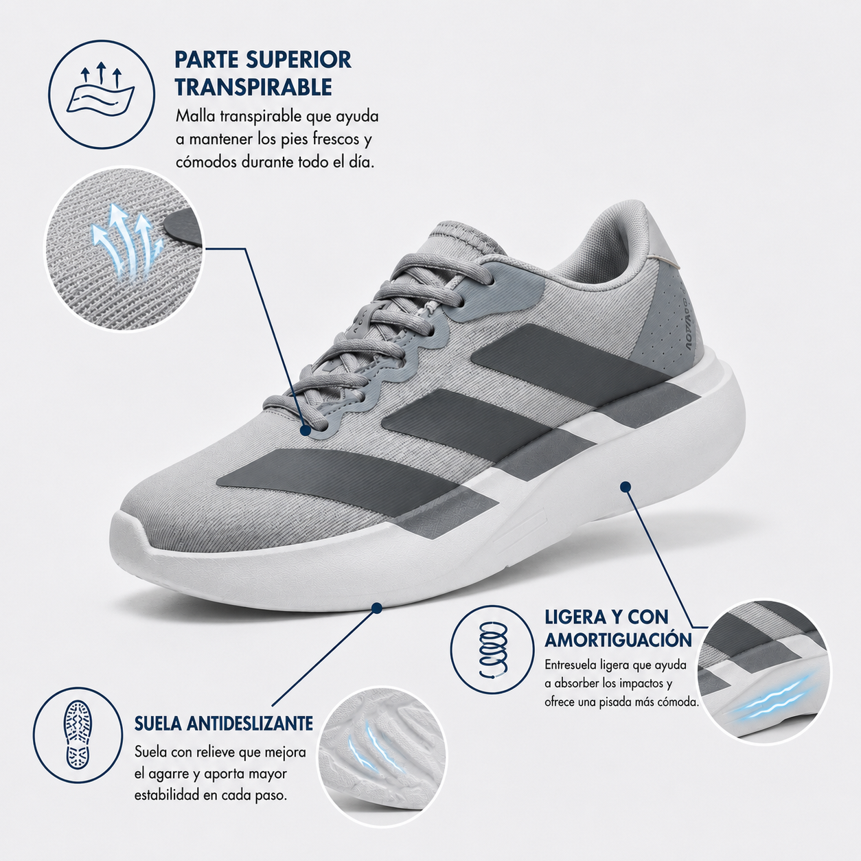 ⏰ ¡Último día! ¡50% de descuento, no te lo pierdas! ✅️ Zapatillas deportivas de alta calidad con soporte para el arco del pie, diseño ergonómico y mayor comodidad para aliviar el dolor de pies.