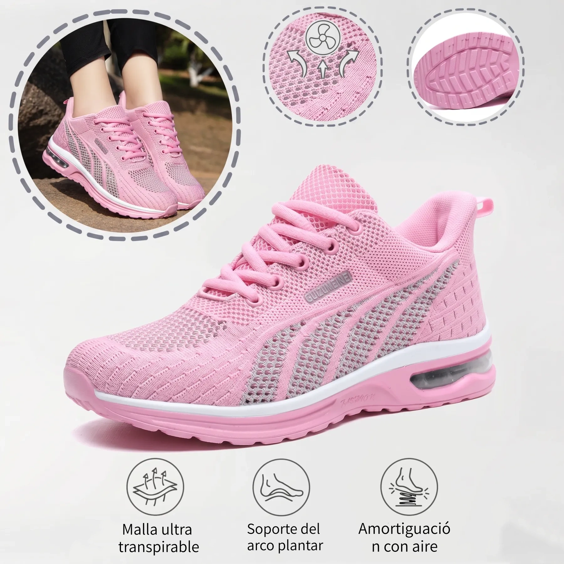 (🔥50% de descuento hoy - ¡no te lo pierdas!) ⏰Zapatillas ortopédicas suaves y cómodas con colchón de aire ✅ (soporte para el arco, alivia las molestias)