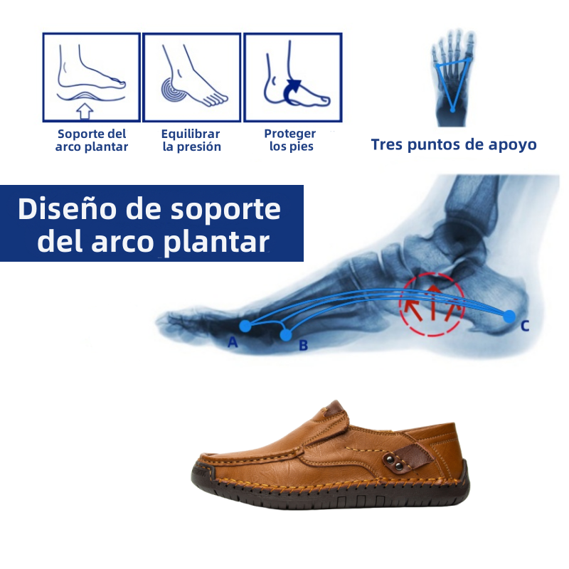 (🎉 Último día 70% de descuento, no te lo pierdas) 🐂 Zapatos para caminar para hombre de piel de becerro australiana genuina 👞 Cosidos a mano ✅ Caminata cómoda