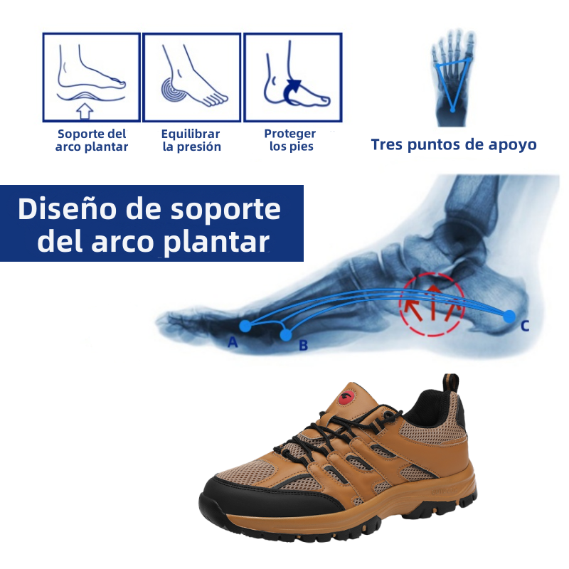 [⏰ ¡Último día 70% de descuento - no te lo pierdas! ] 🔥 Zapatos ergonómicos para caminar para hombres, ✅ Soporte de arco - para caminar sin dolor
