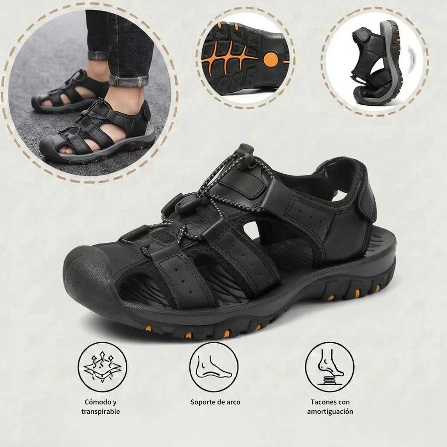 ⏰ ¡Solo hoy! ¡50 % de descuento! ✅️ Sandalias artesanales de cuero vacuno australiano de primera calidad con soporte para el arco del pie: alivian el dolor de pies y cuentan con un diseño ergonómico.