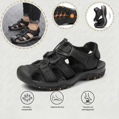 ⏰ ¡Solo hoy! ¡50 % de descuento! ✅️ Sandalias artesanales de cuero vacuno australiano de primera calidad con soporte para el arco del pie: alivian el dolor de pies y cuentan con un diseño ergonómico.