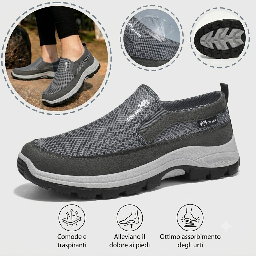 🔥 ¡50% de descuento hoy! 👞 Zapatos cómodos para caminar para hombre ✅ Alivian el dolor de pies ✅ Ligeros y transpirables, cómodos para caminar todo el día.