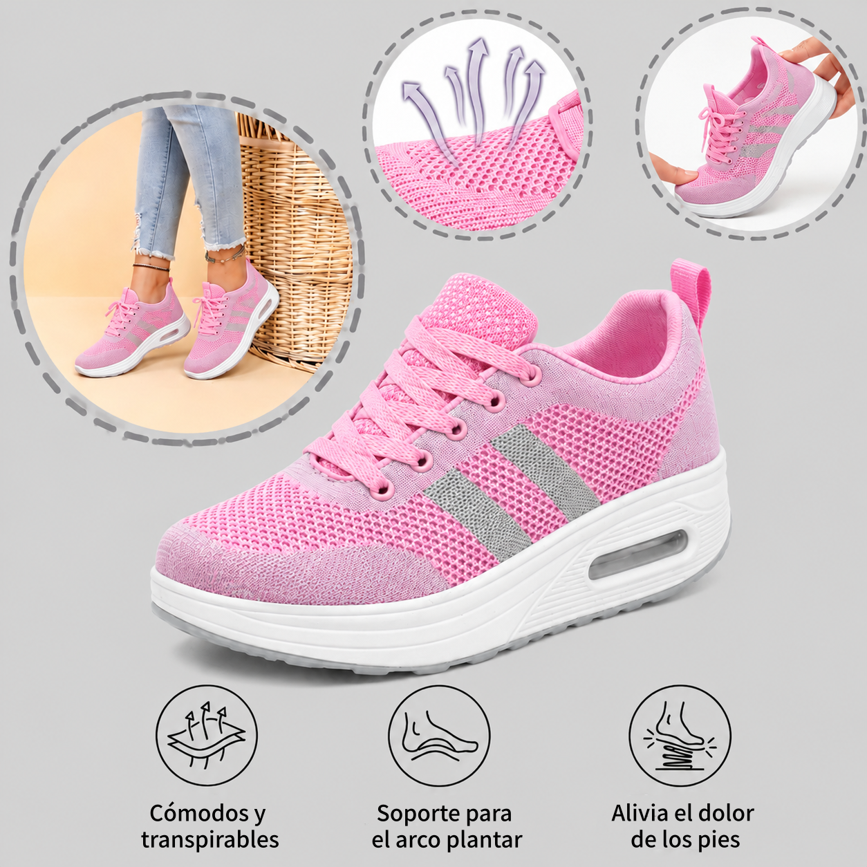 ⏰ ¡Último día – 50% de descuento! ¡No te lo pierdas! Zapatos ortopédicos con diseño ergonómico y función de amortiguación de impactos ✅ Zapatos ortopédicos saludables diseñados especialmente para mujeres europeas
