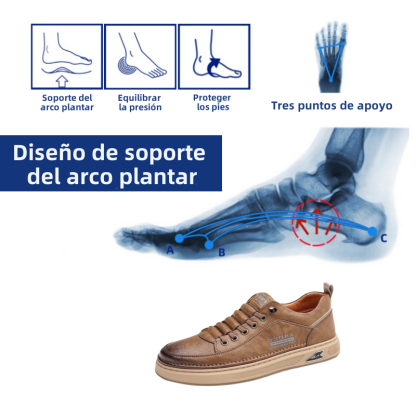 🔥 ¡50% DE DESCUENTO! ⏰ Zapatos ortopédicos para hombre de diseño ergonómico — Confeccionados en piel de ternera ✅ Suaves, cómodos y con un soporte excelente 🦶 — Alivian eficazmente el dolor de pies