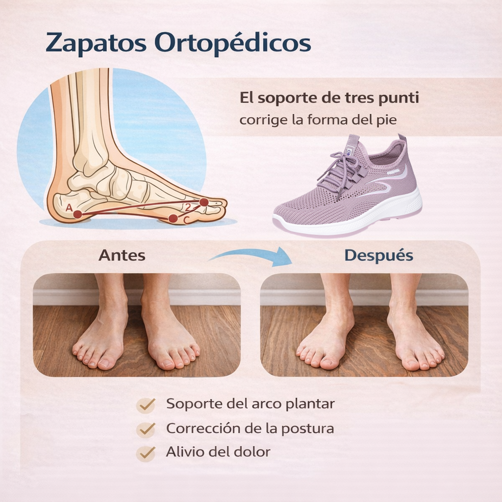 🔥 50% de descuento hoy - ¡no te lo pierdas! ⏰ Zapatos ortopédicos de diseño ergonómico con soporte para el arco👞 Alivia fácilmente el dolor de pie ✅Cómodo y transpirable