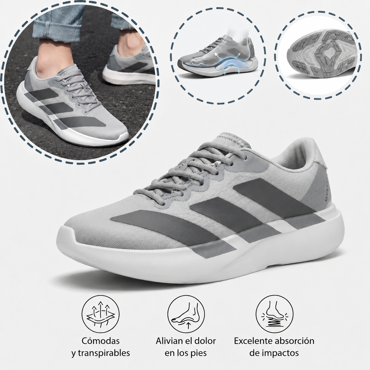 ⏰ ¡Último día! ¡50% de descuento, no te lo pierdas! ✅️ Zapatillas deportivas de alta calidad con soporte para el arco del pie, diseño ergonómico y mayor comodidad para aliviar el dolor de pies.