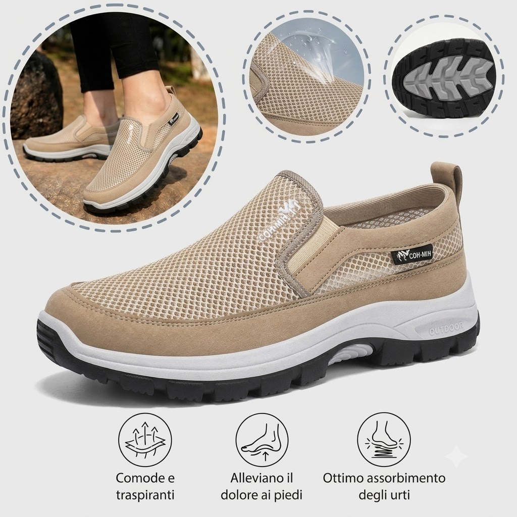 🔥 ¡50% de descuento hoy! 👞 Zapatos cómodos para caminar para hombre ✅ Alivian el dolor de pies ✅ Ligeros y transpirables, cómodos para caminar todo el día.