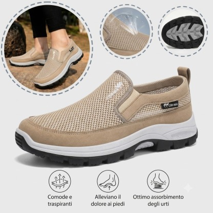 🔥 ¡50% de descuento hoy! 👞 Zapatos cómodos para caminar para hombre ✅ Alivian el dolor de pies ✅ Ligeros y transpirables, cómodos para caminar todo el día.