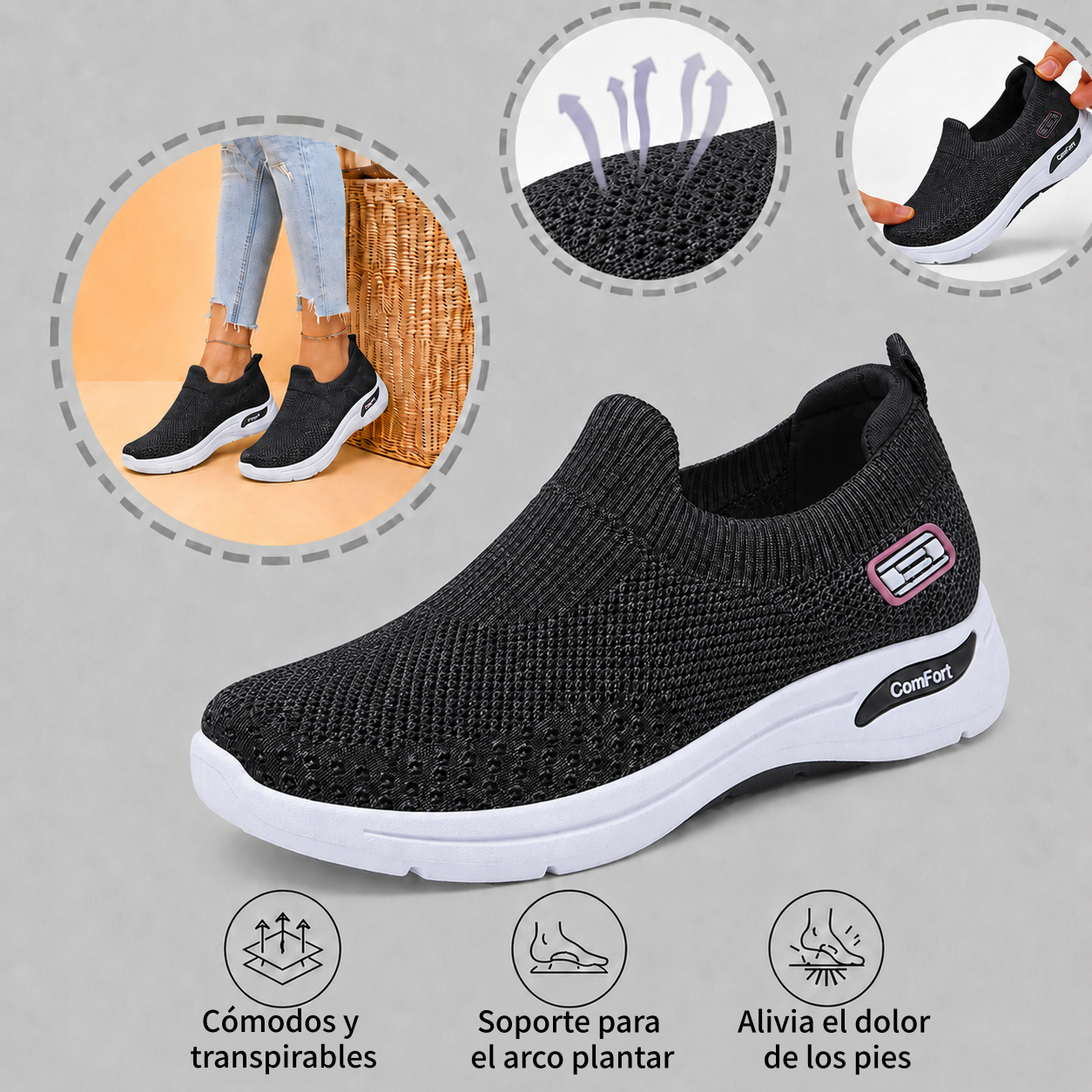 ⏰ ¡Último día – 50% de descuento! ¡No te lo pierdas! Zapatos ortopédicos con diseño ergonómico y función de amortiguación de impactos ✅ Zapatos ortopédicos saludables diseñados especialmente para mujeres europeas