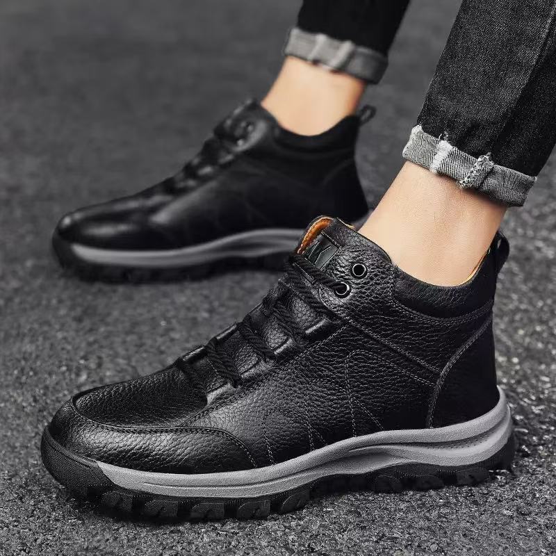 🎁Oferta por tiempo limitado🐂 Zapatos ortopédicos para hombre, hechos de piel de becerro australiana👞 Cosidos a mano, impermeables y antideslizantes✅, con soporte para el arco: caminar cómodamente.