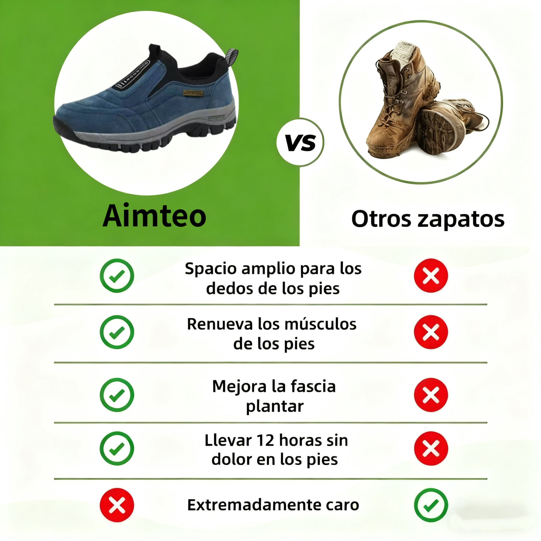 🔴Zapatos de ante de alta calidad🦶Alivian el dolor de pies y la fascitis - Impermeables y antideslizantes✅Todas las tallas disponibles