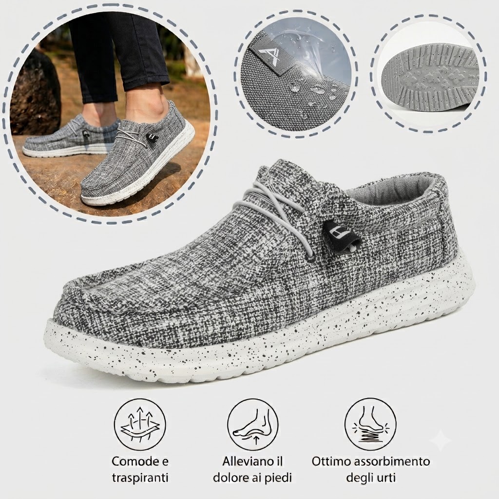 🎉 ¡Oferta por tiempo limitado! 👞 Zapatos casuales de verano para hombre  | Ultraligeros y transpirables  ✅ Diseño slip-on, fáciles de poner y quitar  👣 Suela suave y antideslizante  🚶 Con soporte para el arco para caminar cómodamente todo el día