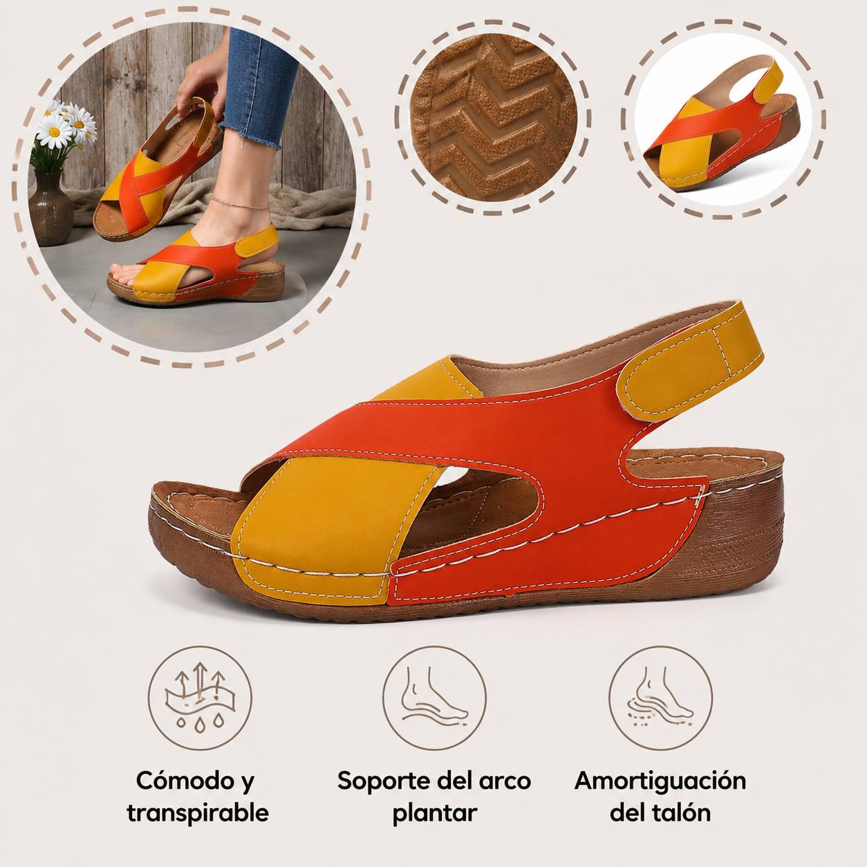 ⏰ ¡Último día! ¡50% de descuento! ¡No te lo pierdas! Sandalias ortopédicas con diseño ergonómico y función de amortiguación de impactos. ✅ Sandalias ortopédicas saludables diseñadas especialmente para mujeres europeas.