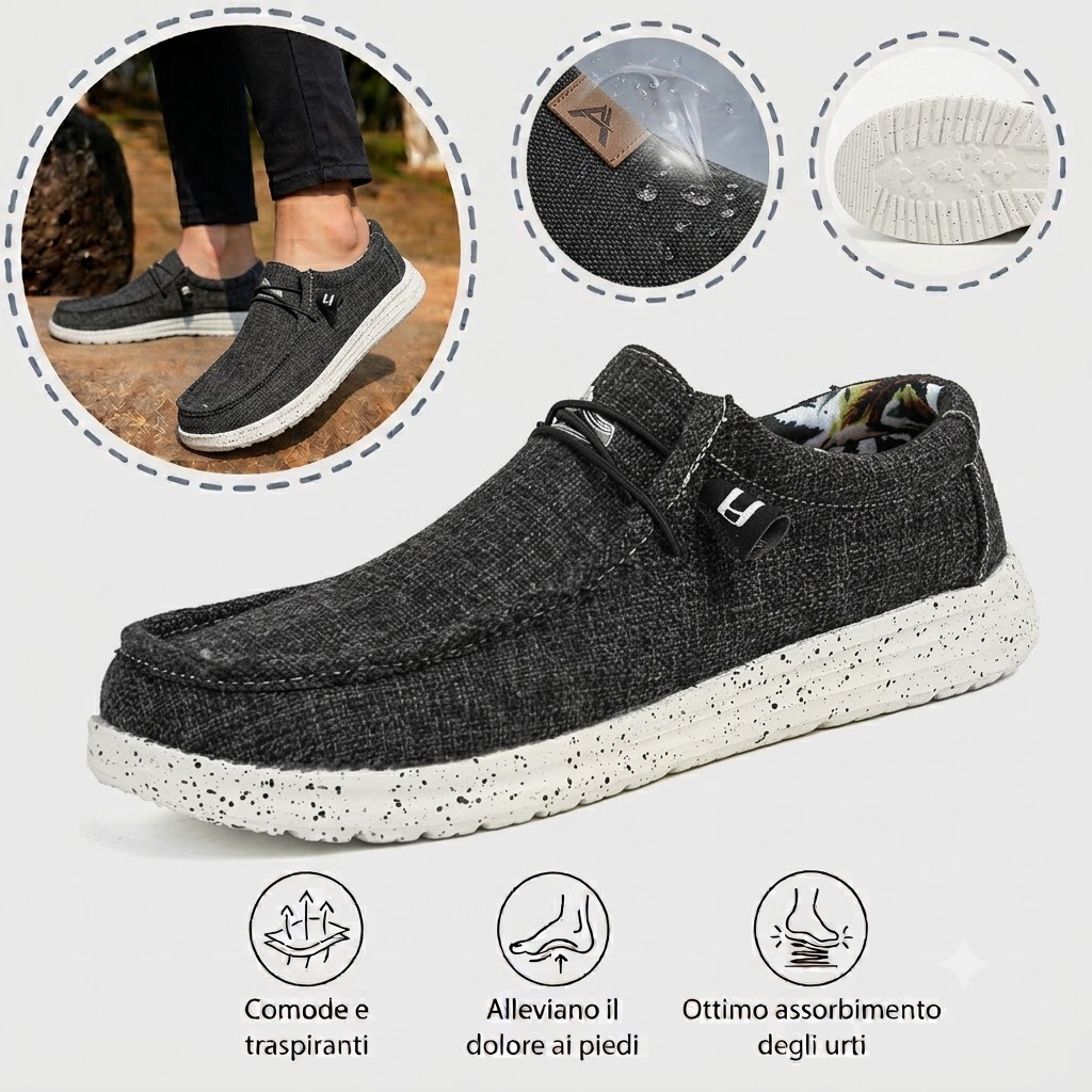 🎉 ¡Oferta por tiempo limitado! 👞 Zapatos casuales de verano para hombre  | Ultraligeros y transpirables  ✅ Diseño slip-on, fáciles de poner y quitar  👣 Suela suave y antideslizante  🚶 Con soporte para el arco para caminar cómodamente todo el día
