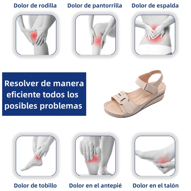 【🎁¡Mitad de precio hoy, no te lo pierdas!】 Sandalias ortopédicas ergonómicas: caminar sin dolor👞 Soporte de arco, caminar más cómodo