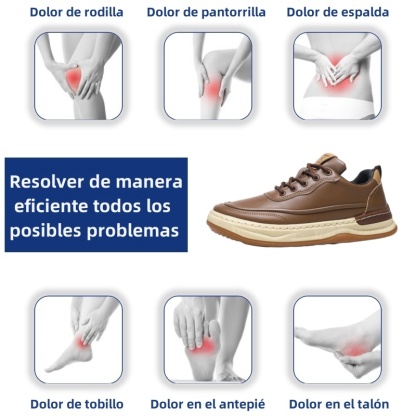 (🎉50% de descuento hoy, no te lo pierdas) 🐂 Zapatos ortopédicos de piel de becerro australiana para hombre 👞Cosidos a mano, impermeables y antideslizantes ✅Soporte de arco: Caminar cómodo