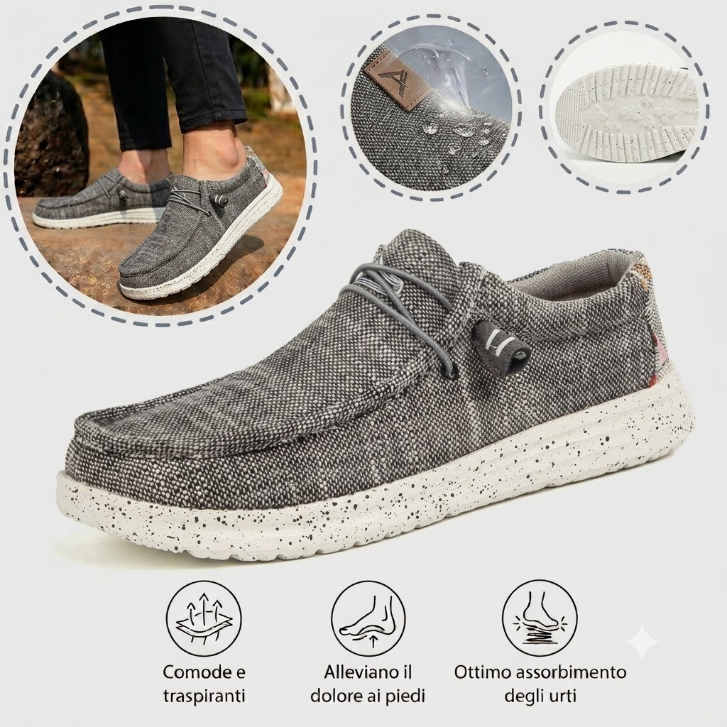🎉 ¡Oferta por tiempo limitado! 👞 Zapatos casuales de verano para hombre  | Ultraligeros y transpirables  ✅ Diseño slip-on, fáciles de poner y quitar  👣 Suela suave y antideslizante  🚶 Con soporte para el arco para caminar cómodamente todo el día