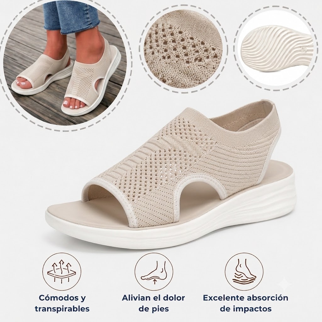 ⏰ ¡50% de descuento hoy! 👡 Sandalias cómodas con soporte para el arco plantar 🦶 Diseño ergonómico para caminar cómodamente todo el día ✅