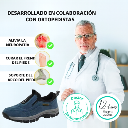 🔴Zapatos de ante de alta calidad🦶Alivian el dolor de pies y la fascitis - Impermeables y antideslizantes✅Todas las tallas disponibles